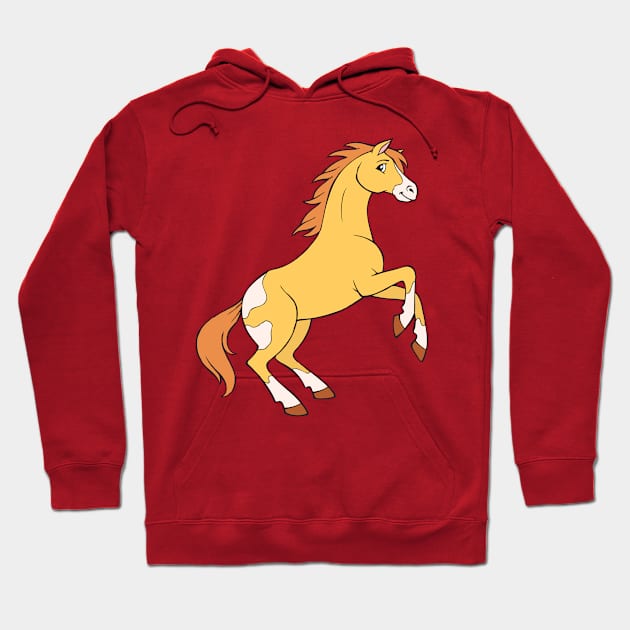 Proud Horse Brown Stallion Hoodie by samshirts